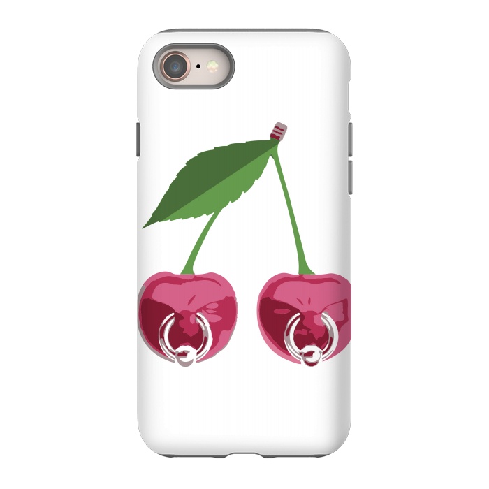 iPhone 8 StrongFit Pierced Cherries by Carlos Maciel
