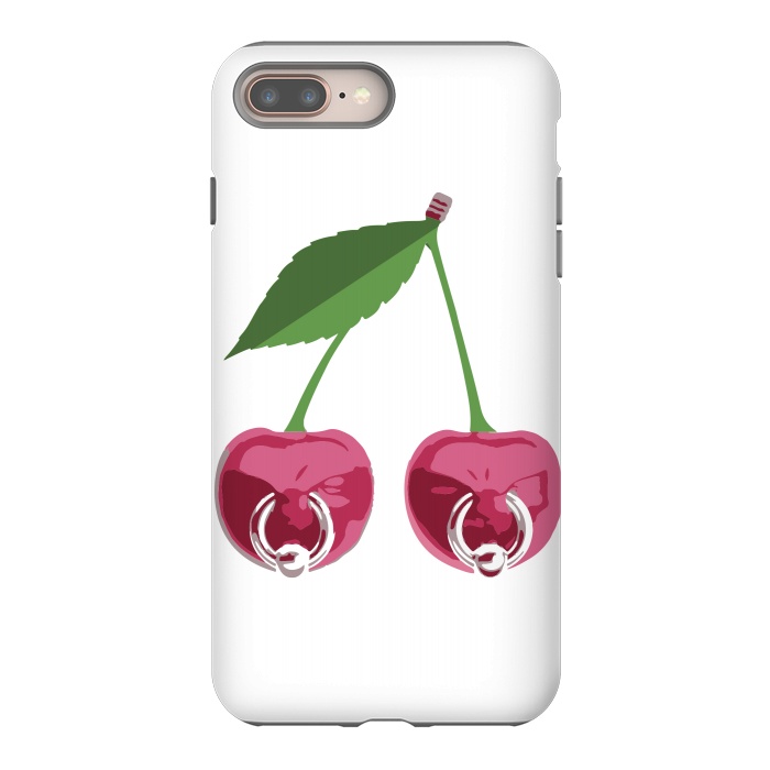 iPhone 8 plus StrongFit Pierced Cherries by Carlos Maciel