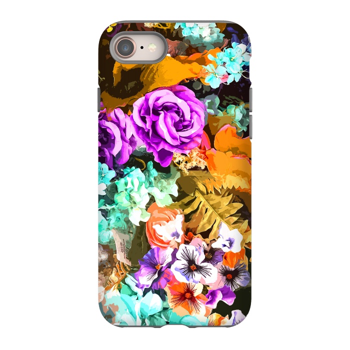 iPhone 8 StrongFit Beautiful detail / Watercolor flowers by Bledi
