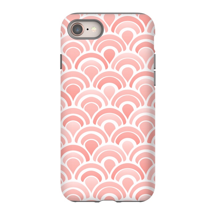 iPhone 8 StrongFit Coral Fan Pattern by Majoih