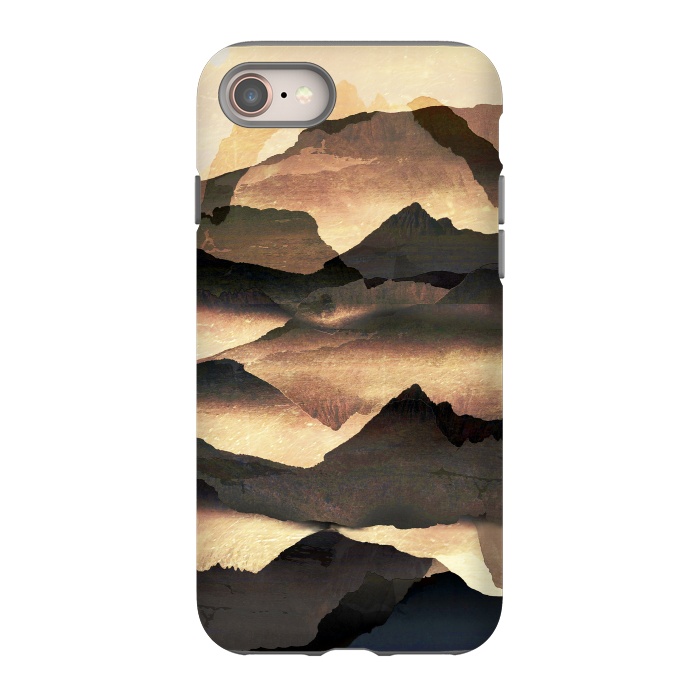 iPhone 8 StrongFit Golden misty mountain landscape by Oana 