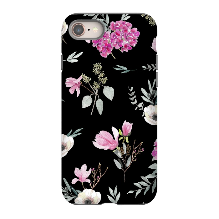 iPhone 8 StrongFit Magnolias, eucalyptus and anemones by Anis Illustration