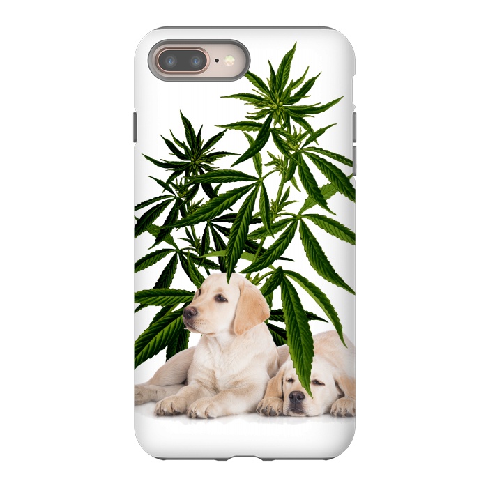 iPhone 8 plus StrongFit Marijuana Puppies by Carlos Maciel