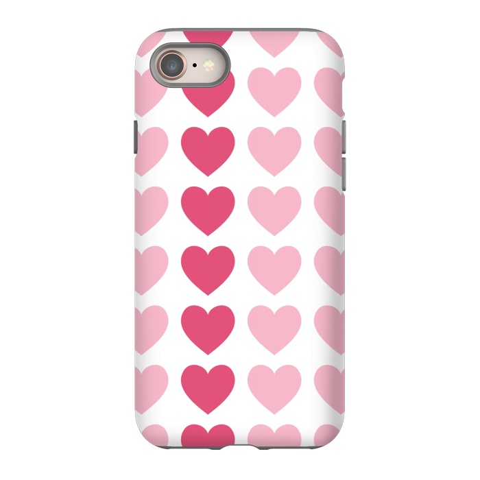 iPhone 8 StrongFit Pink Hearts by Martina