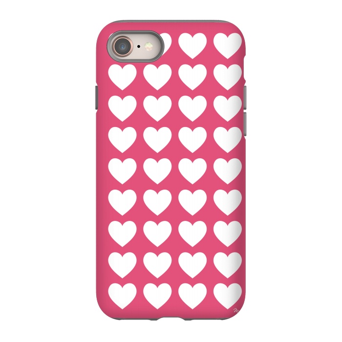 iPhone 8 StrongFit White hearts by Martina