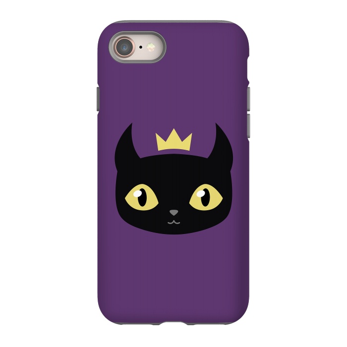 iPhone 8 StrongFit Black cat king by Laura Nagel