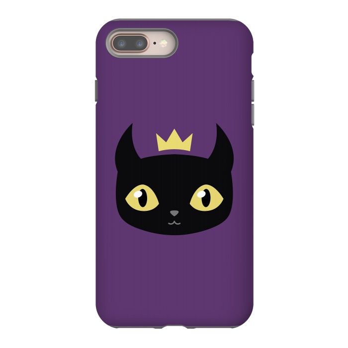 iPhone 8 plus StrongFit Black cat king by Laura Nagel