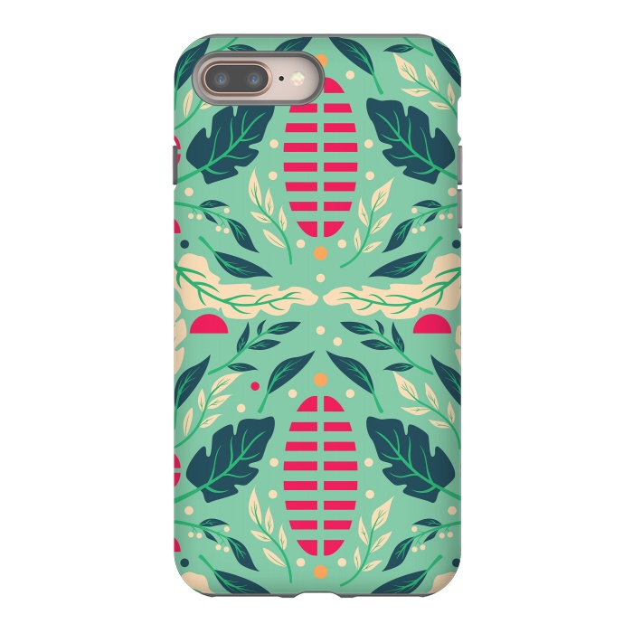 iPhone 8 plus StrongFit Vintage Floral Pattern 004 by Jelena Obradovic