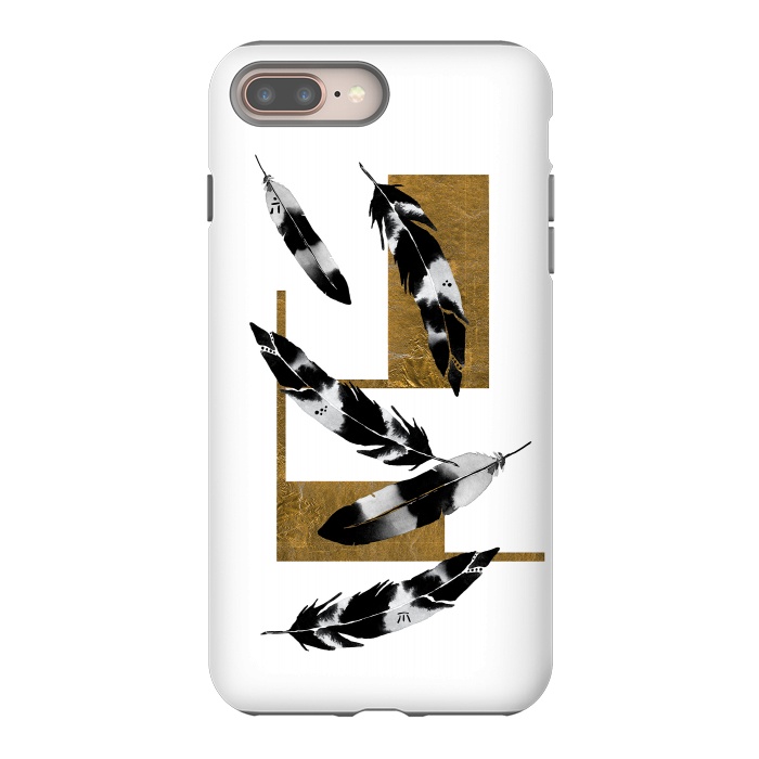 iPhone 8 plus StrongFit Feather Block by Amaya Brydon