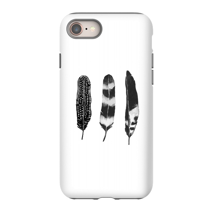 iPhone 8 StrongFit Dark Feather by Amaya Brydon