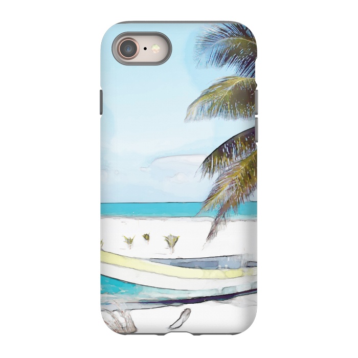iPhone 8 StrongFit Beach Boat by Creativeaxle