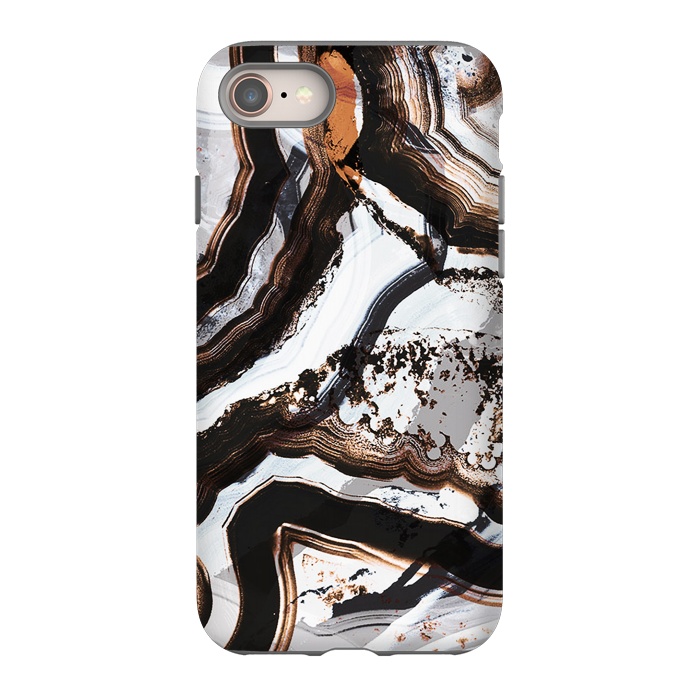 iPhone 8 StrongFit Marble brushstroke stripes by Oana 