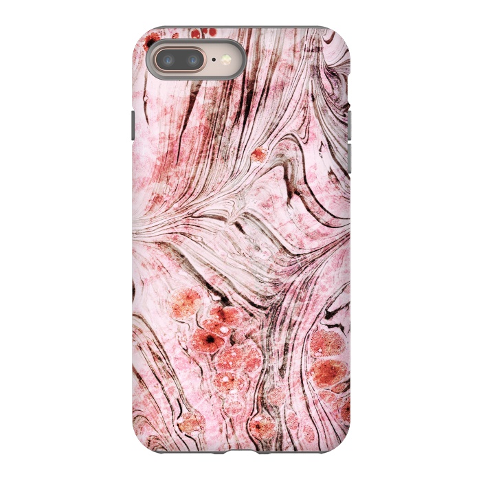 iPhone 8 plus StrongFit Brushed dust pink marble paper by Oana 