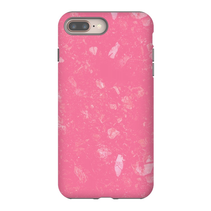 iPhone 8 plus StrongFit Pink Marble Speckle by Carlos Maciel