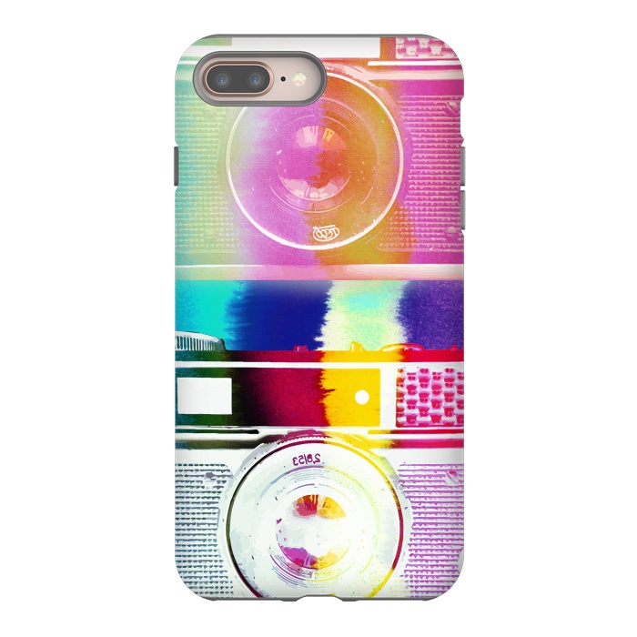 iPhone 8 plus StrongFit Colorful vintage cameras by Oana 