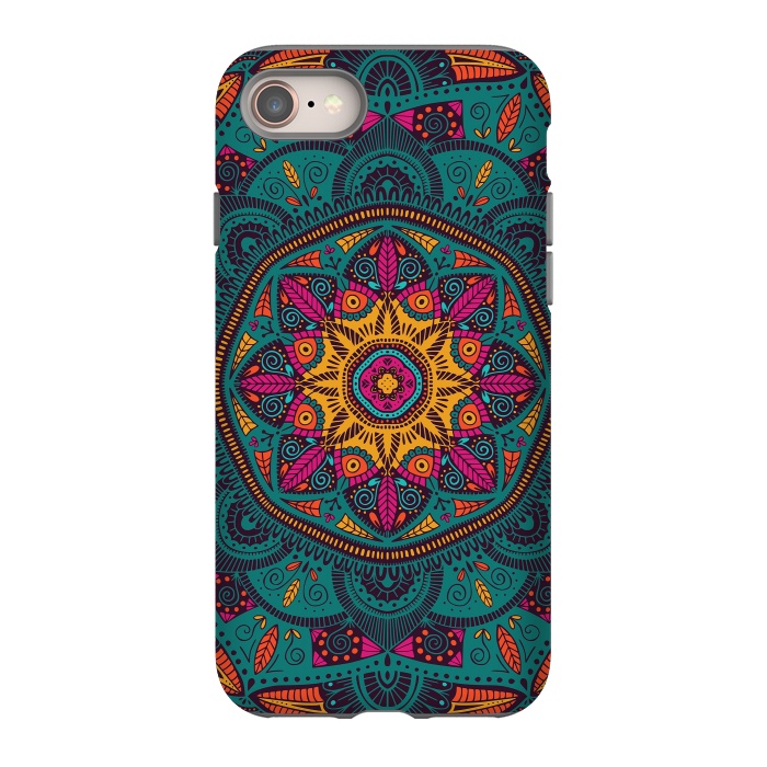 iPhone 8 StrongFit Colorful Mandala 005 by Jelena Obradovic