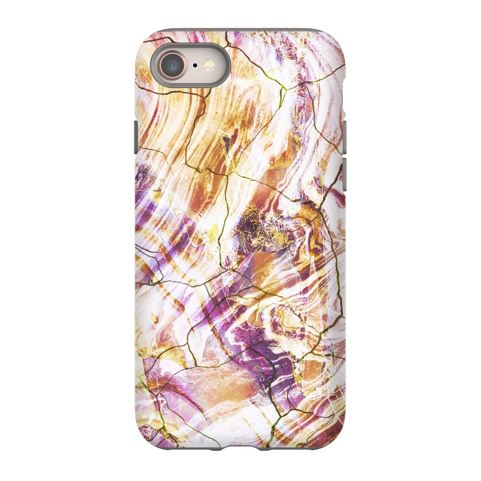 iPhone 8 StrongFit Gold pink marble art by Oana 