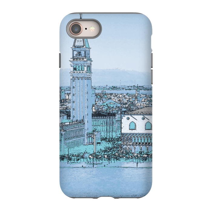 iPhone 8 StrongFit Painted watercolor Venice San Marco Square by Oana 