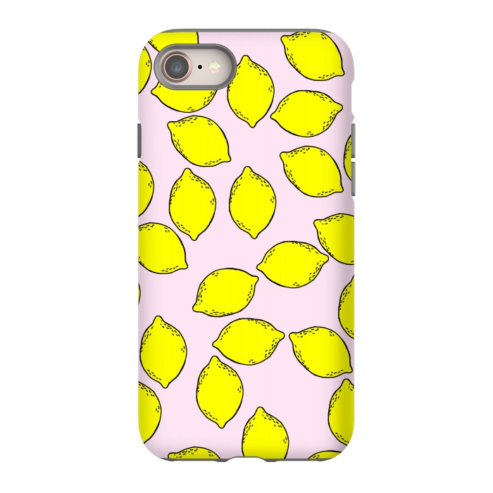 iPhone 8 StrongFit Cute Lemons by Karolina
