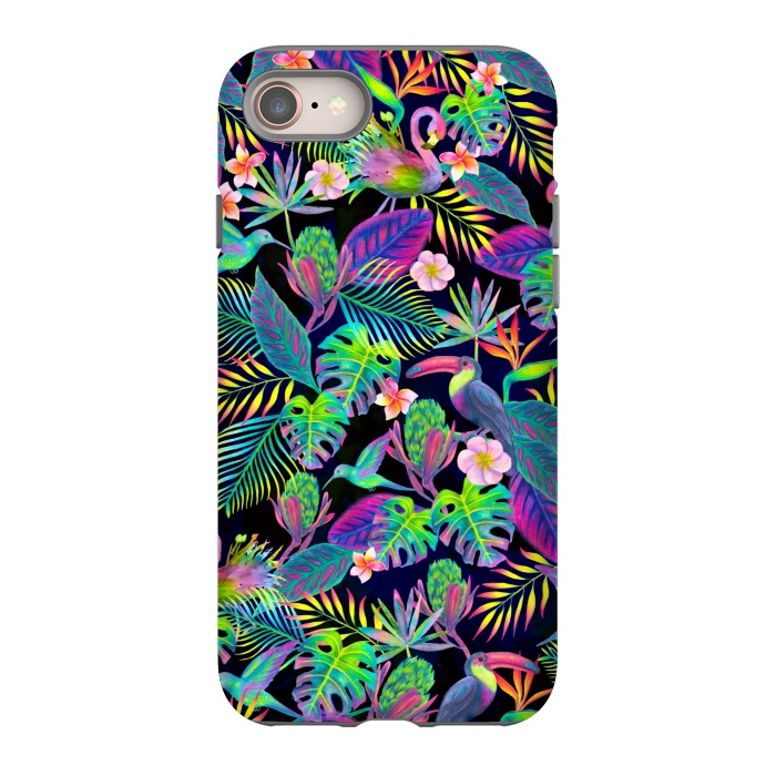 iPhone 8 StrongFit Abundant Neon Paradise by gingerlique