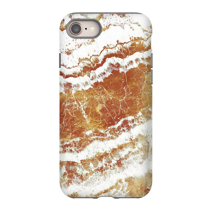 iPhone 8 StrongFit gold agate marble waves by Oana 