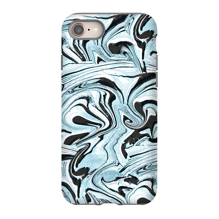 iPhone 8 StrongFit Abstract brushed painted marble by Oana 