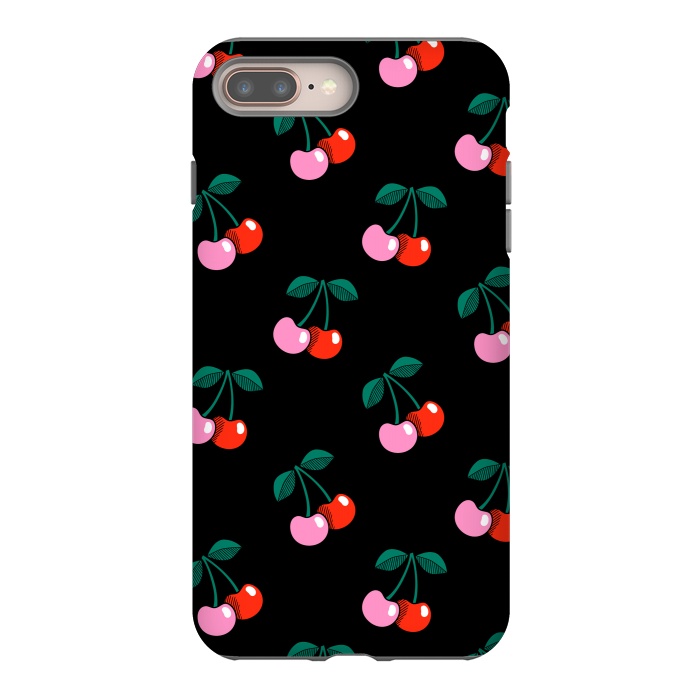 iPhone 8 plus StrongFit Cherries by Laura Grant