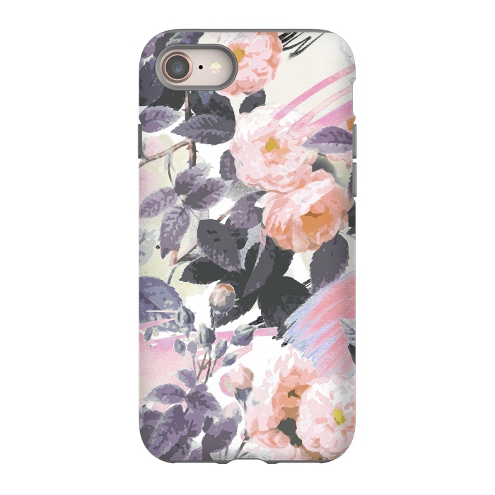 iPhone 8 StrongFit Romantic painted pastel roses by Oana 