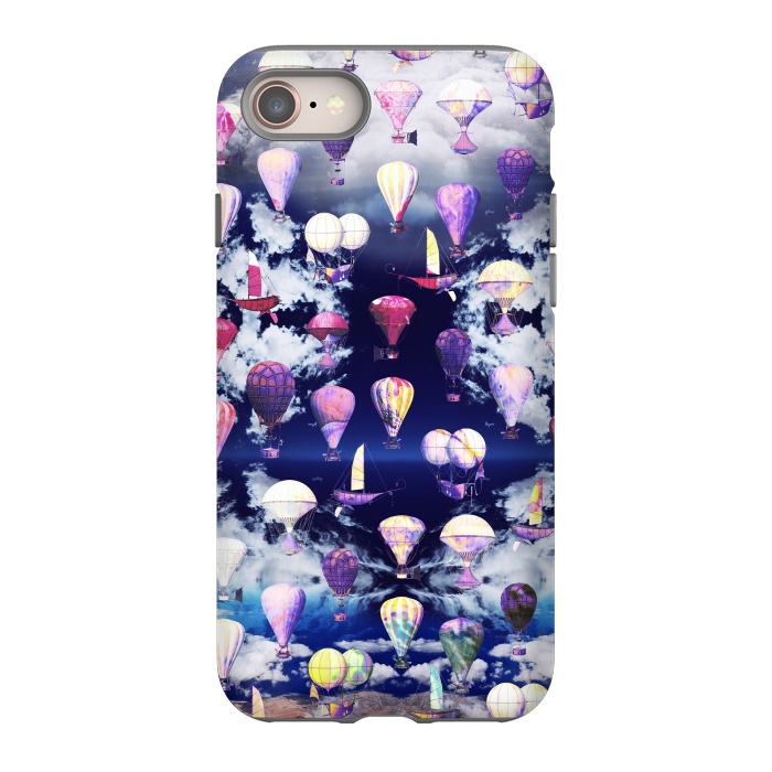 iPhone 8 StrongFit Colorful air balloons and fluffy clouds by Oana 