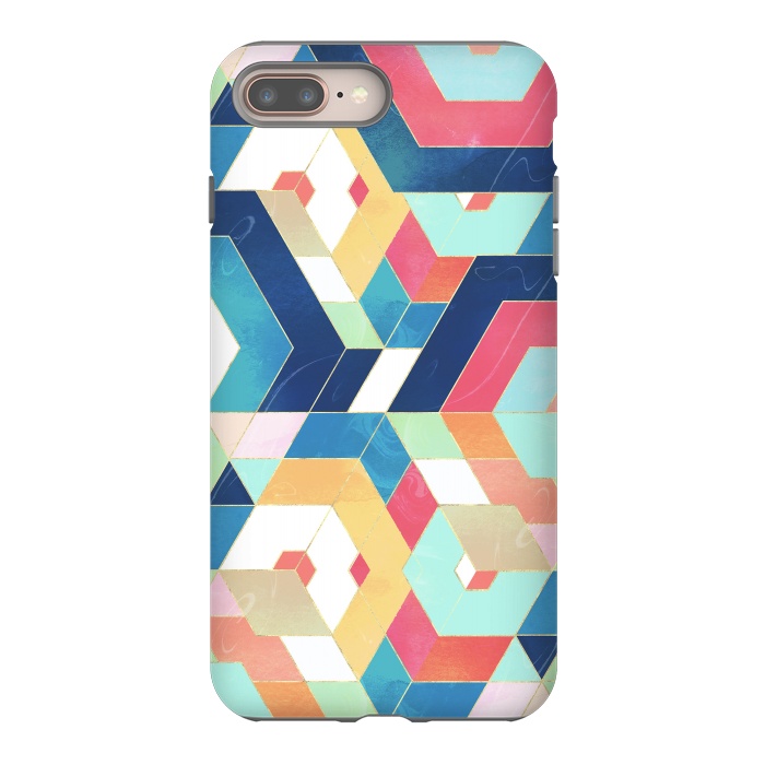 iPhone 8 plus StrongFit Modern geometric abstract pattern by InovArts