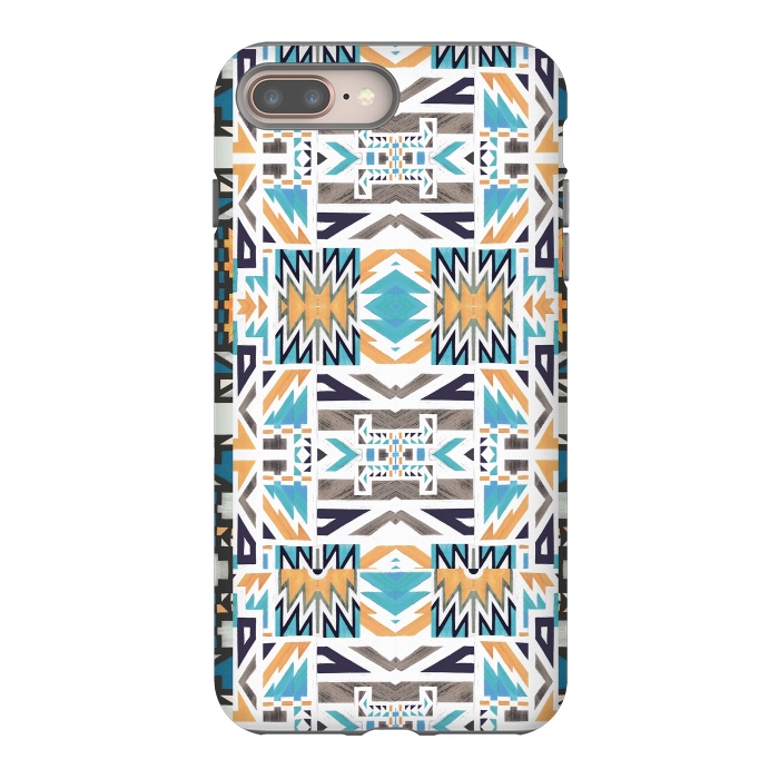 iPhone 8 plus StrongFit Colorful geo tribal pattern by Oana 