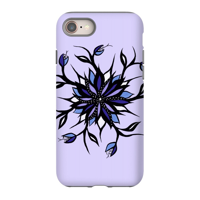 iPhone 8 StrongFit Gothic Floral Mandala Monsters And Teeth by Boriana Giormova