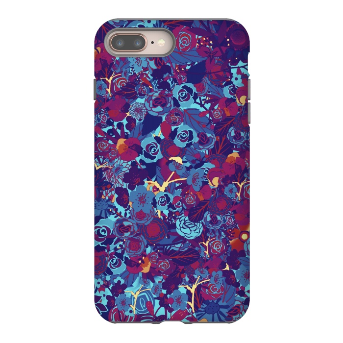 iPhone 8 plus StrongFit Blue floral by Jms