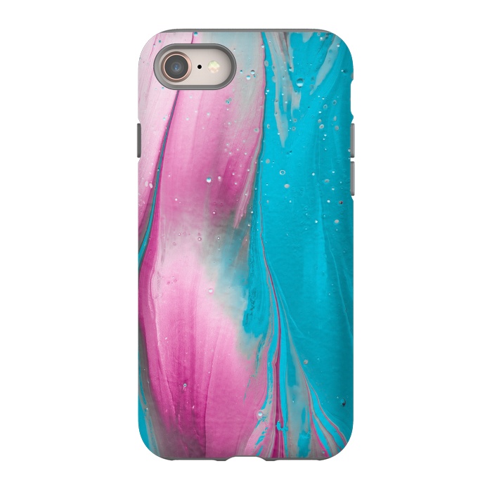 iPhone 8 StrongFit Feminine Fantasy Texture Pink Blue by Andrea Haase