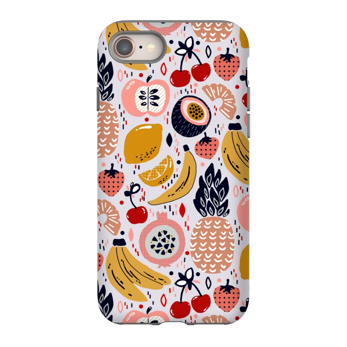 iPhone 8 StrongFit Pastel Funky Fruit  by Tigatiga