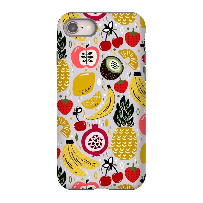 iPhone 8 StrongFit Tropical Fresh Funky Fruit  by Tigatiga