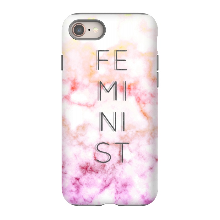 iPhone 8 StrongFit Feminist - minimal typography on gradient marble by Oana 