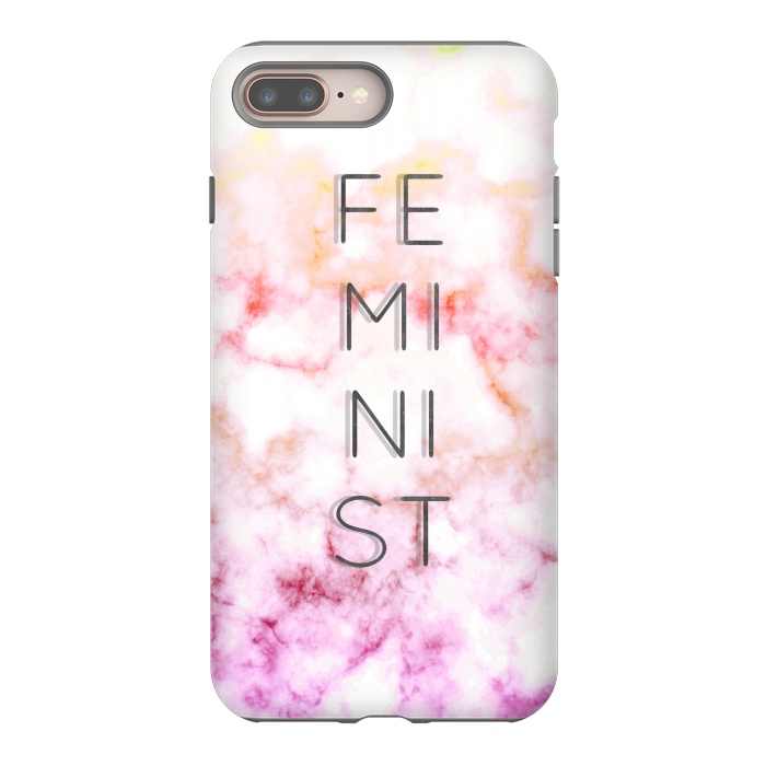 iPhone 8 plus StrongFit Feminist - minimal typography on gradient marble by Oana 