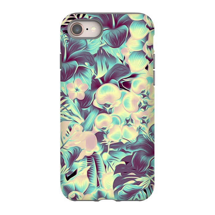iPhone 8 StrongFit Tropical Leaves at Night by Alemi