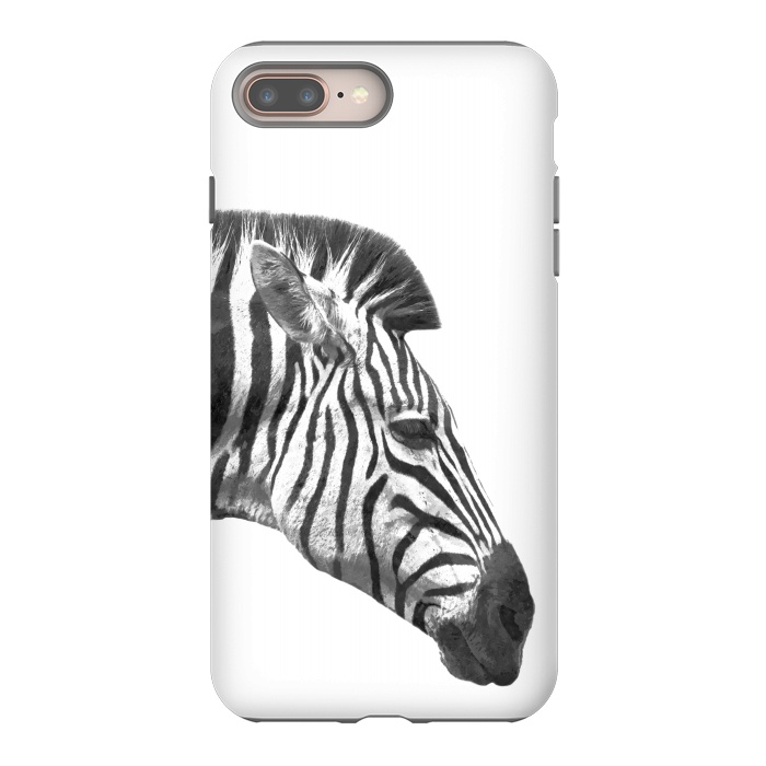 iPhone 8 plus StrongFit Black and White Zebra Profile by Alemi