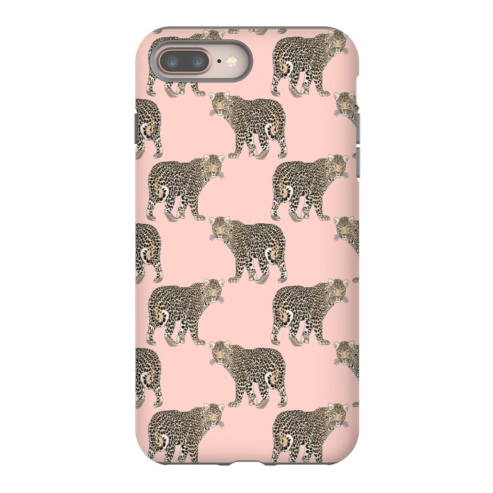 iPhone 8 plus StrongFit Trendy Chic leopard animal pattern by InovArts
