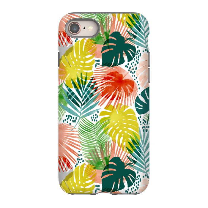 iPhone 8 StrongFit Tropical Garden by Uma Prabhakar Gokhale