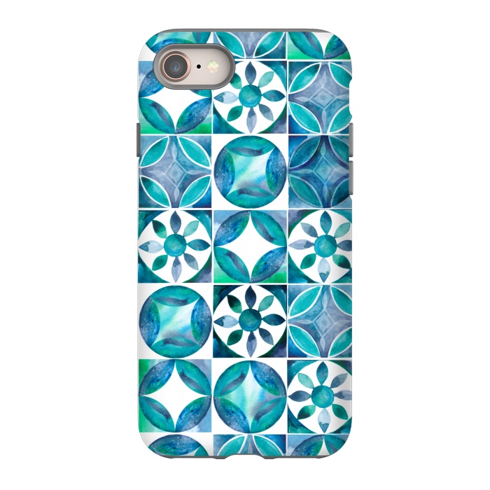 iPhone 8 StrongFit Mediterranean Tiles by gingerlique