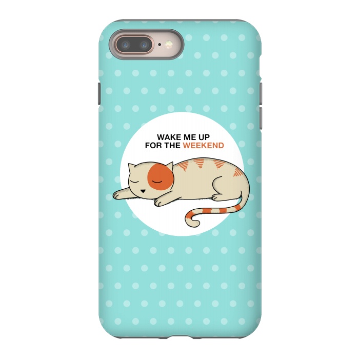 iPhone 8 plus StrongFit Cat wake me up by Coffee Man