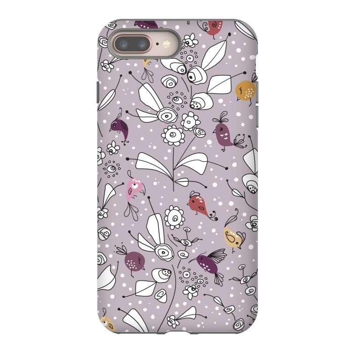 iPhone 8 plus StrongFit Bye Bye Birdie - Purple by Paula Ohreen