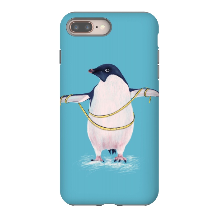 iPhone 8 plus StrongFit Cute Fat Penguin Goes On Diet by Boriana Giormova
