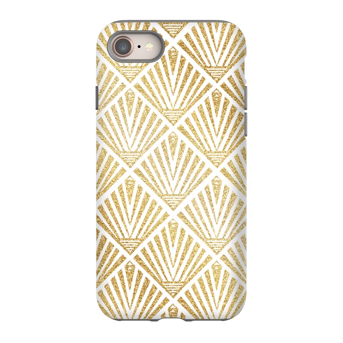 iPhone 8 StrongFit Elegant golden diamond palm art deco design by InovArts