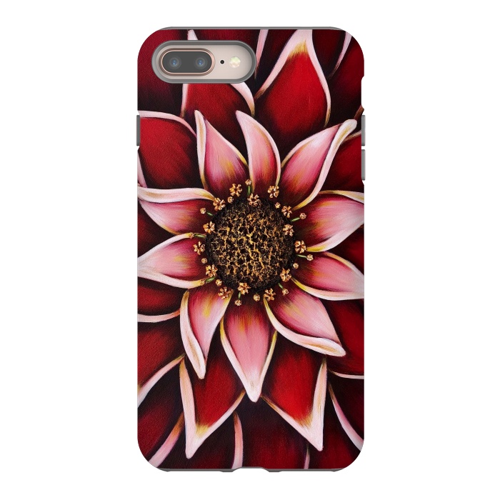 iPhone 8 plus StrongFit Valentine Dahlia by Denise Cassidy Wood