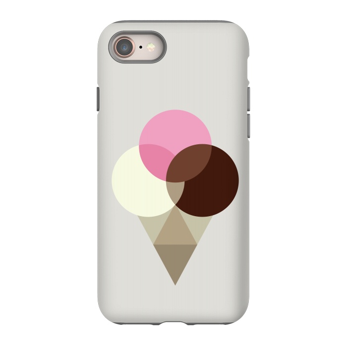 iPhone 8 StrongFit Neapolitan Ice Cream Cone by Dellán