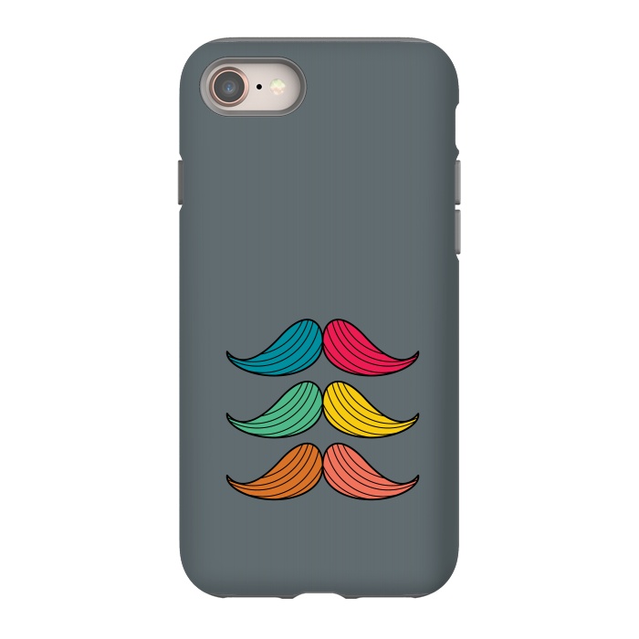 iPhone 8 StrongFit colorful moustaches by TMSarts